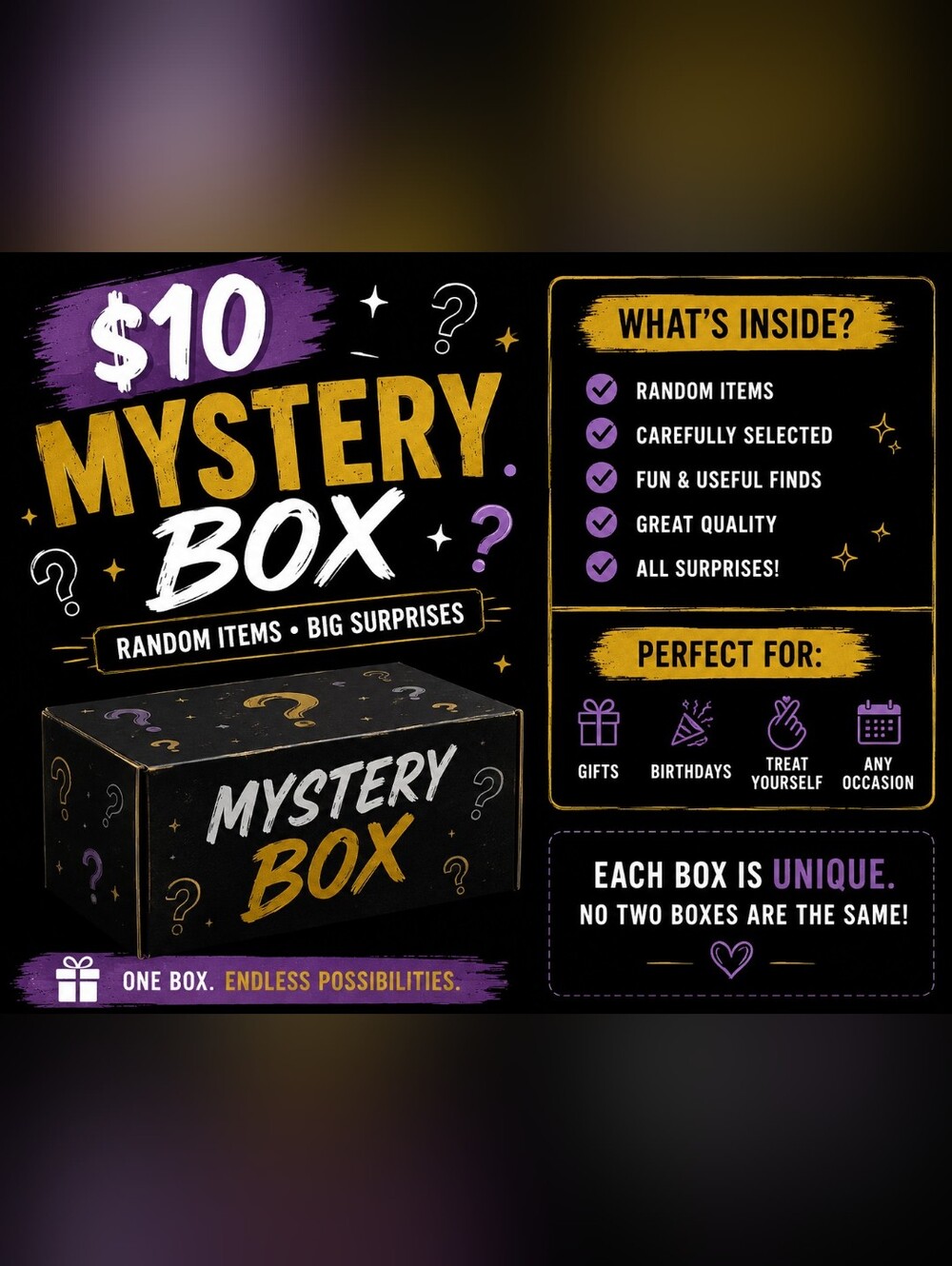 Mystery Box - Surprise Pack - Unboxing Content Items